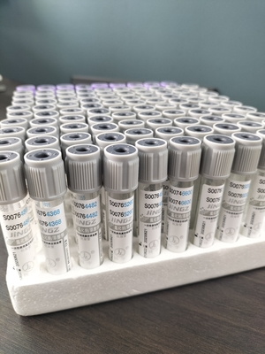 Tubo de glucosa con tapa gris de 2 ml a 10 ml para recolección de sangre médica