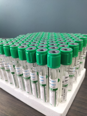 Capullo verde 2 ml-10 ml tubo de heparina de sodio para tubo de ensayo de recolección de sangre médica