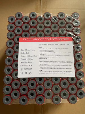 16*100mm 10ml Tubo sin adicción Tubo de sangre al vacío
