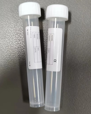 Tubo de ensayo plano de tapa blanca 10 ml 16*100 mm para el transporte de muestras de laboratorio