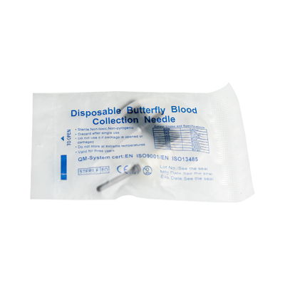 Conjunto de perfusión alado desechable para recolección de sangre 18-27 Gauge