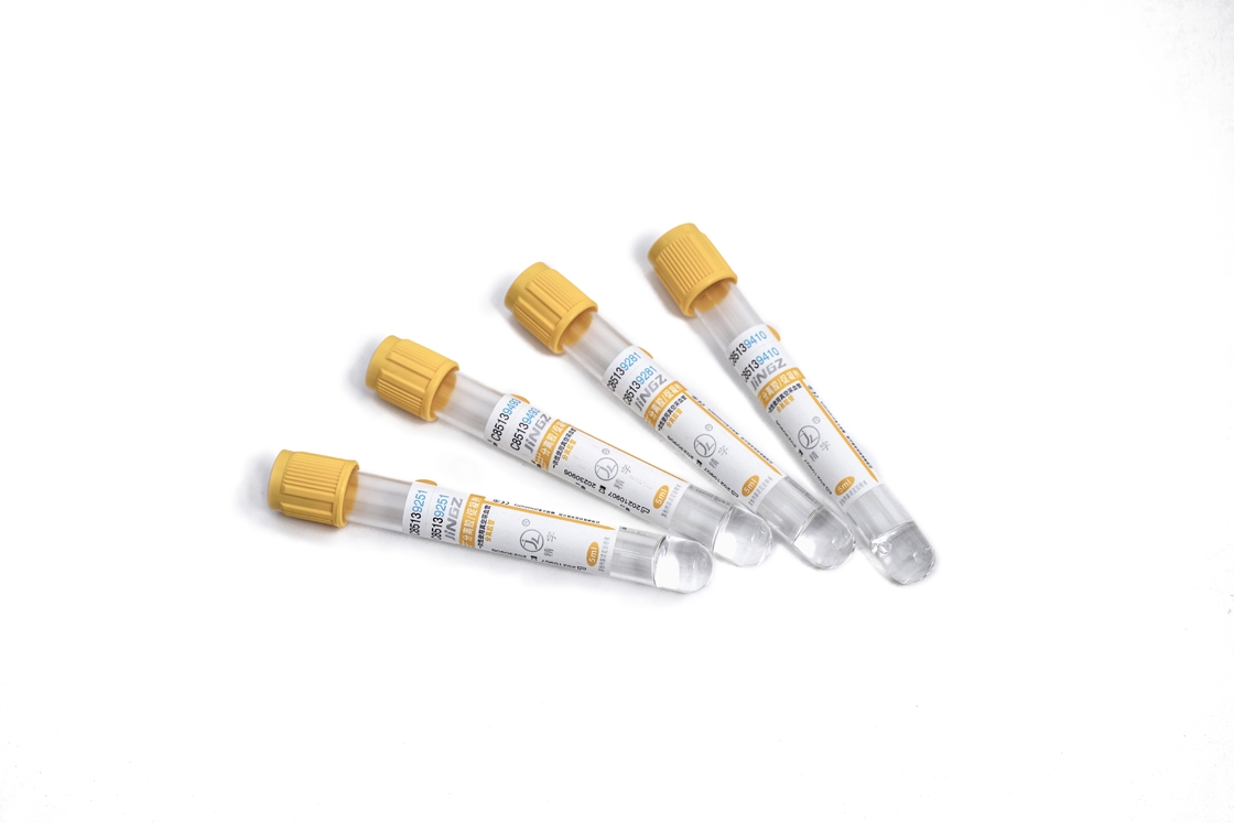 Casquillo de oro 13*75m m 13*100m m del tubo del activador del coágulo del gel del muestreo de la sangre de la seguridad