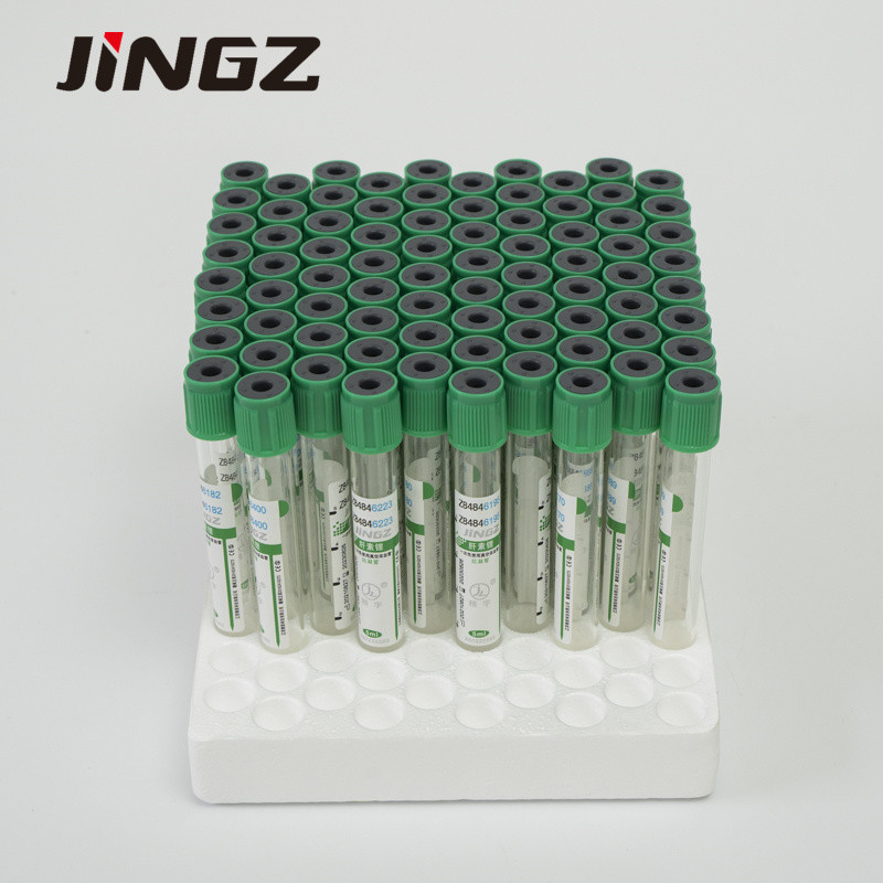 tubo superior verde de la heparina del litio de 13*75m m tubos de la sangre de 4 ml para las pruebas bioquímicas