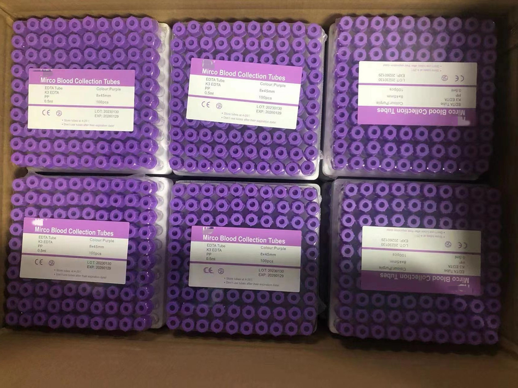 El tubo de cristal médico 100pcs/Pack de la colección de la muestra de sangre limpia el volumen con la aspiradora según nivel del mar