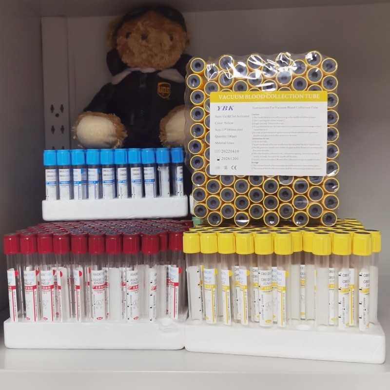 Activador del coágulo de la botella del análisis de sangre del OEM 100pcs/Rack/citrato de sodio/heparina/fluoruro adictivos