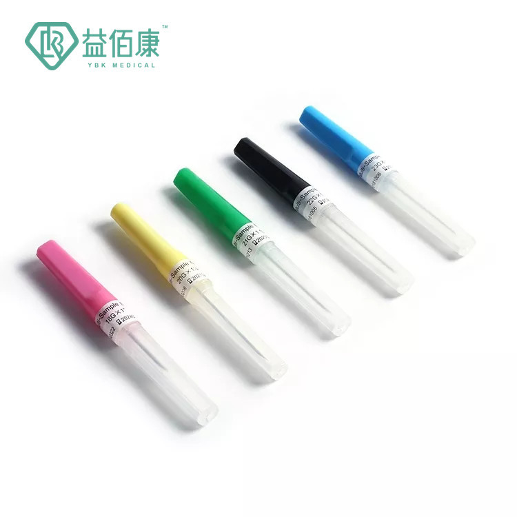 Aguja de acero inoxidable desechable para uso médico Abs Pe 20-23g para recolección de sangre