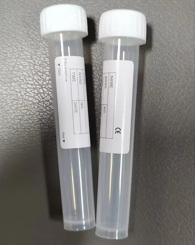 Tubo de ensayo plano de tapa blanca 10 ml 16*100 mm para el transporte de muestras de laboratorio